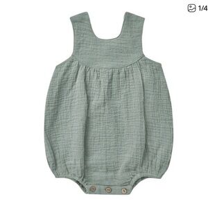 Rylee + Cru Aqua June Romper 6-12 month
